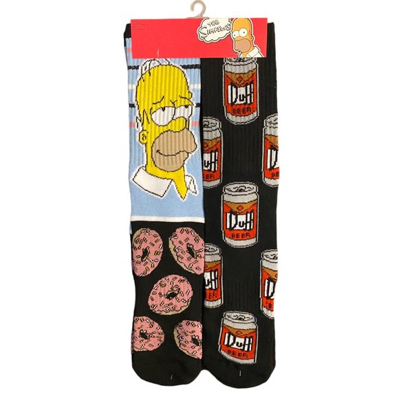 Other - NWT The Simpsons Crew Socks Homer Duff Beer Donuts Mens Womens 13 3